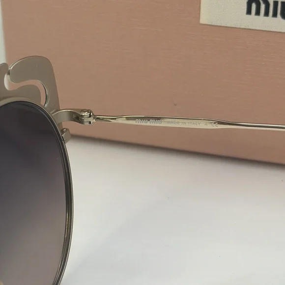 ?- New Authentic Miu Miu MU 57TS HB5GR0* 3N Metal Women  display picture 3